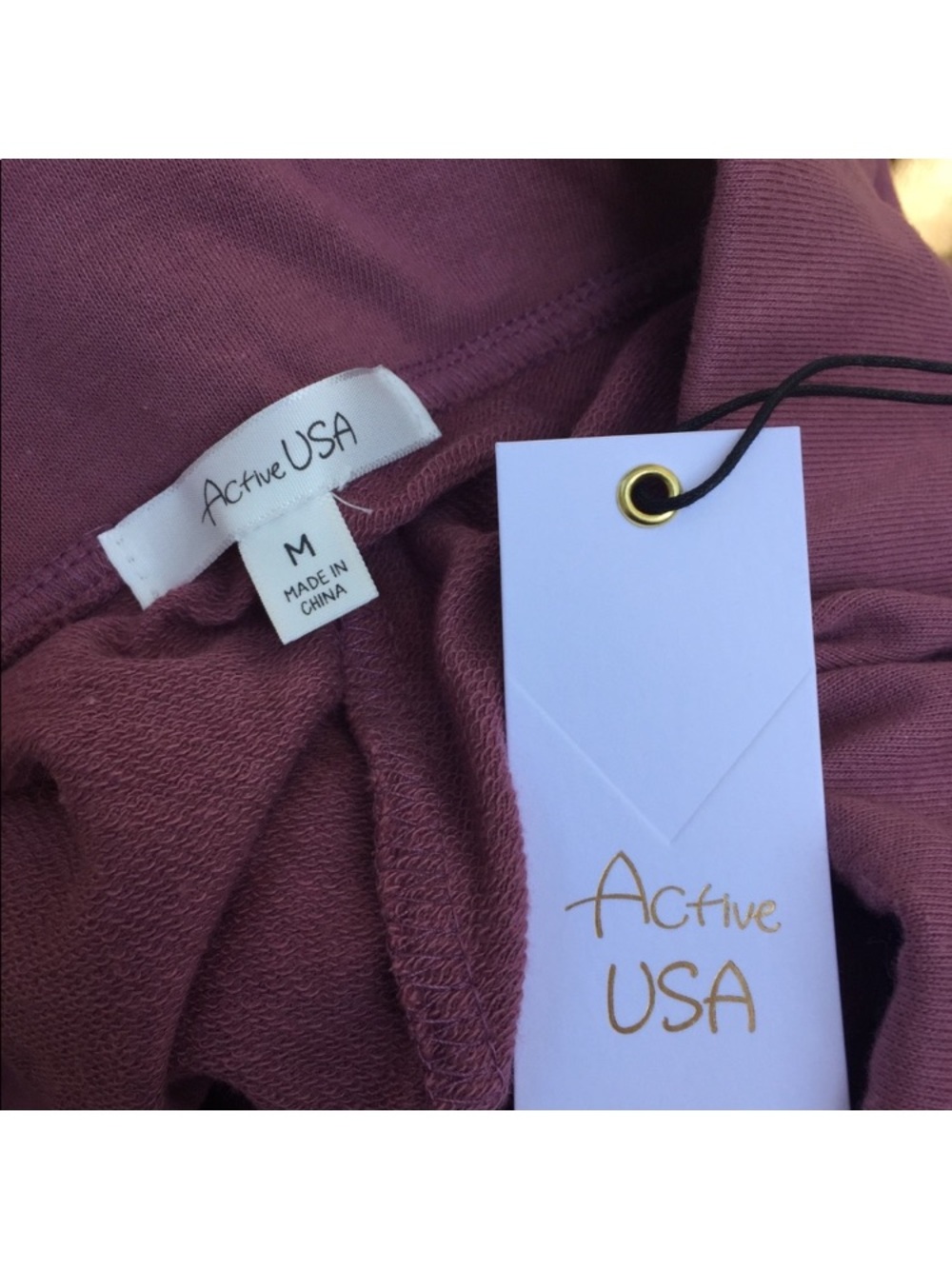 Active USA Purple Lace-Up Waist Track Joggers - Picture 3 of 8